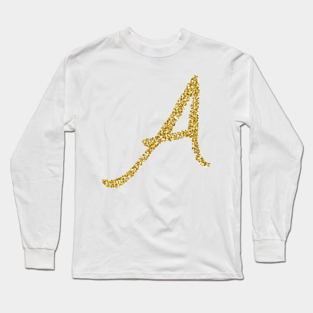 Sparkling A Letter Long Sleeve T-Shirt by DiorBrush